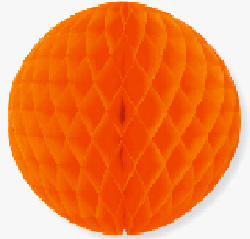 Wabenball orange, DIN 4102 B1, 30cm Ø, 5er-Set