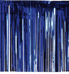 Folien Fransengirlande, 10m x 50cm, blau