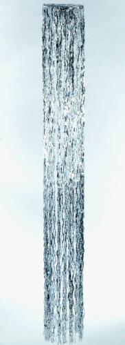 Folien Lametta Hänger rund, H 250cm x 28cm Ø, silber