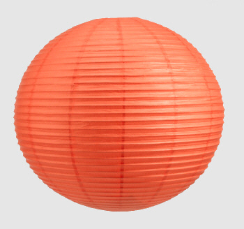 Lampion-Laternen, 30cm Ø, Papier orange
