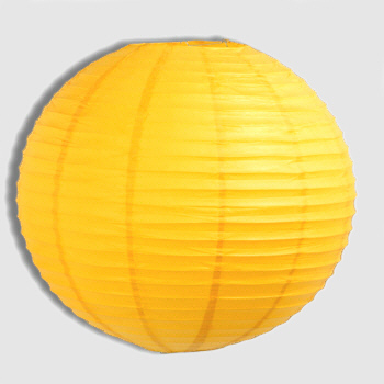 Lampion-Laternen, 30cm Ø, Papier gelb