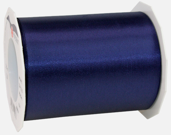 Satin Tischband dunkelblau, ADRIA, Rolle 25m x 112mm