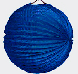 Lampion 24cm blau, Standard