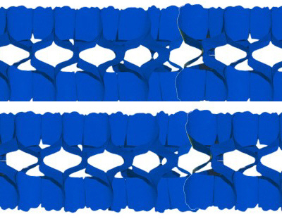 Girlande blau, DIN 4102 B1, 4m x16cm Ø