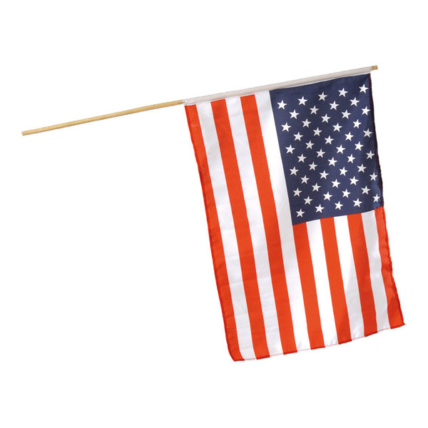 Fahne mit Holzstiel, 45x30cm  USA