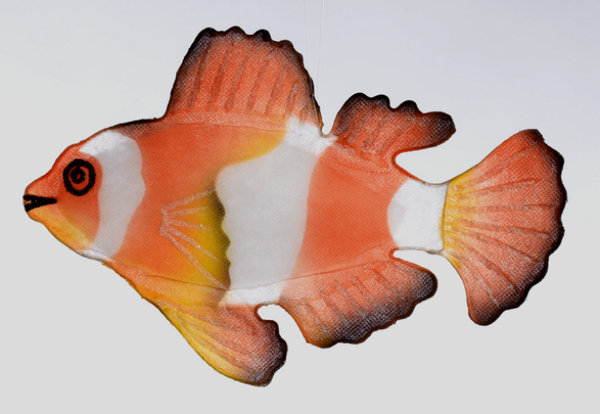 Tropenfisch orange/weiß
