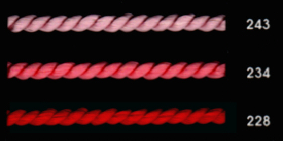 Menükartenkordel, gedreht, 50m x 3mm, Fb: 234 pastell-rosa