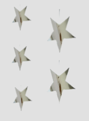 Sternenkette silber, L 200cm x 8cm Ø